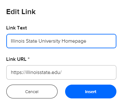 Screenshot of Edit Link section on Calendly