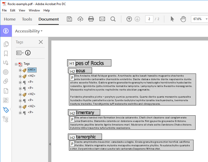 A screenshot of a PDF formatted with heading and paragraph documents.