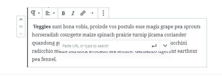 Paste URL or type to search text box.