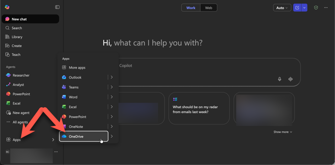 Screenshot of Copilot 365 portal