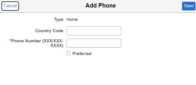 Screenshot of the boxes to input the country code and phone number.