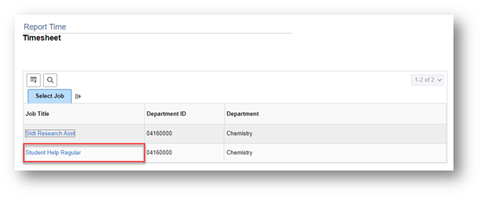 Screenshot of two jobs listed on two separate rows with one highlighted in red.