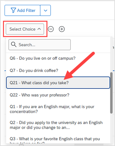 Select Choice dropdown menu