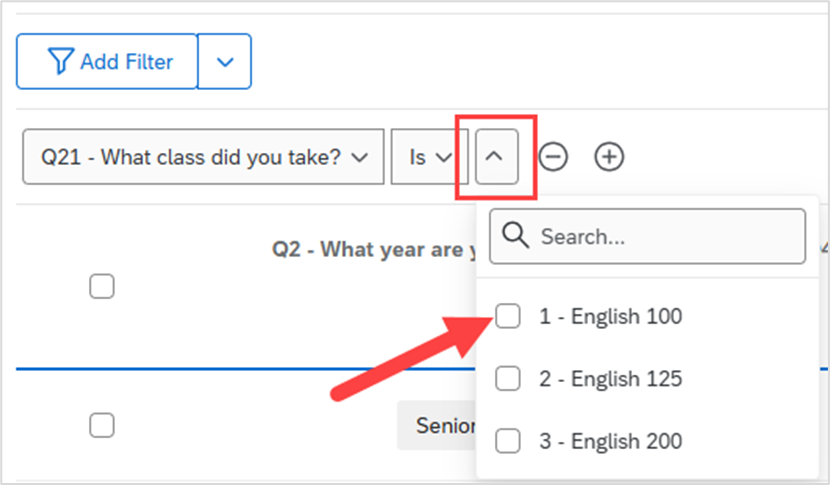 Arrow with multiple choices dropdown menu