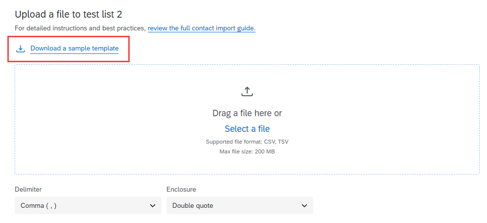 Image of Download a sample template link
