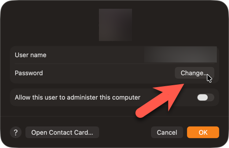 Screenshot of the Account Information pop-up