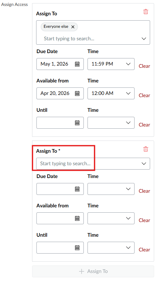 Assign To field in second box