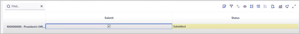 Status column with word 