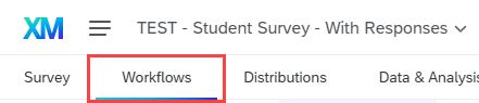 Workflows tab