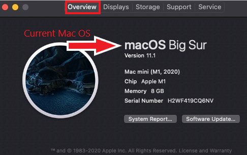 About this Mac image with Operating System information