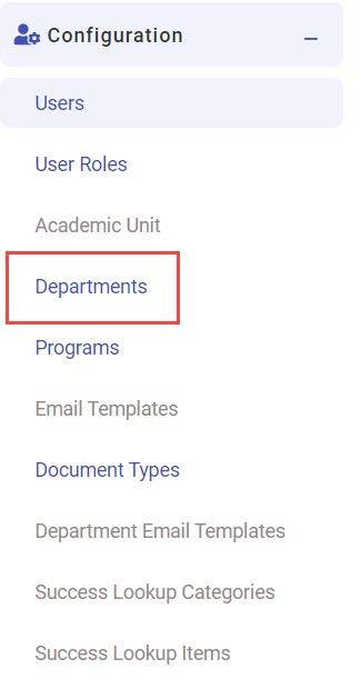 Departments link