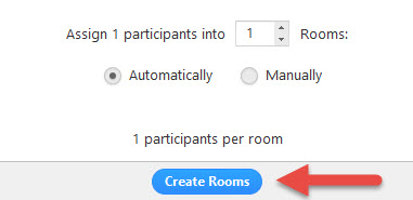 Create Rooms button