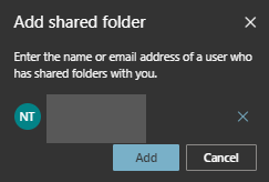 add name of person with shared folder
