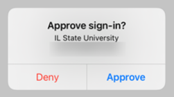 approve or deny log in with MFA