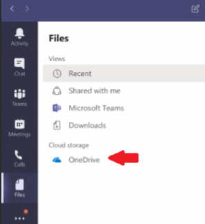 Clicking OneDrive to see Cloud Files