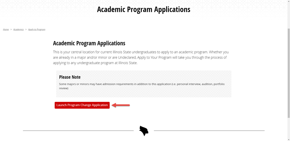 Launching the Program Change Application