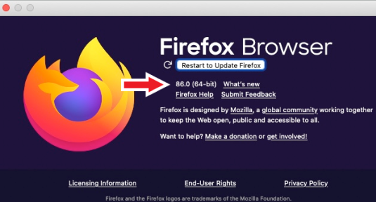 FireFox for Mac - Version