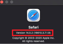 Safari for Mac - Version
