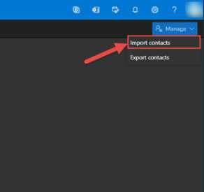 Import Contacts option